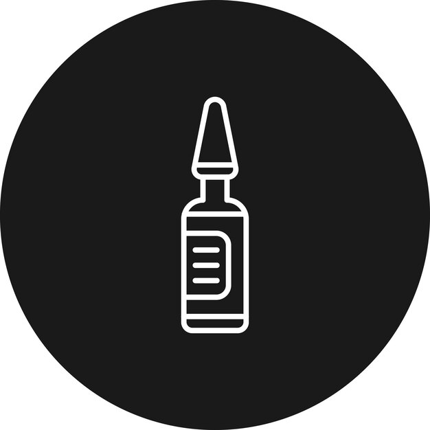 El icono del vector de la ampolla se puede utilizar para el conjunto de iconos de Investigación y Ciencia