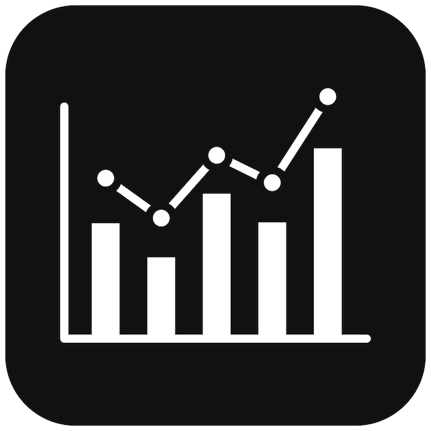 El icono del vector de análisis de datos se puede utilizar para el conjunto de iconos de análisis de negocios