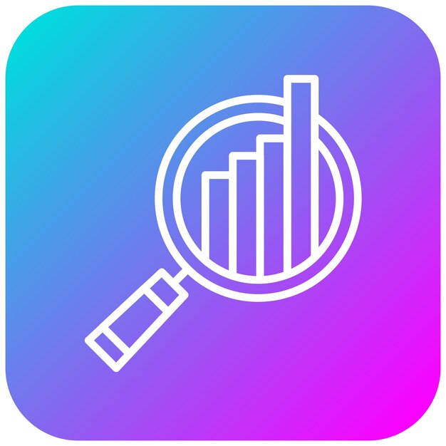 El icono del vector de análisis se puede utilizar para el conjunto de iconos de Business Analytics