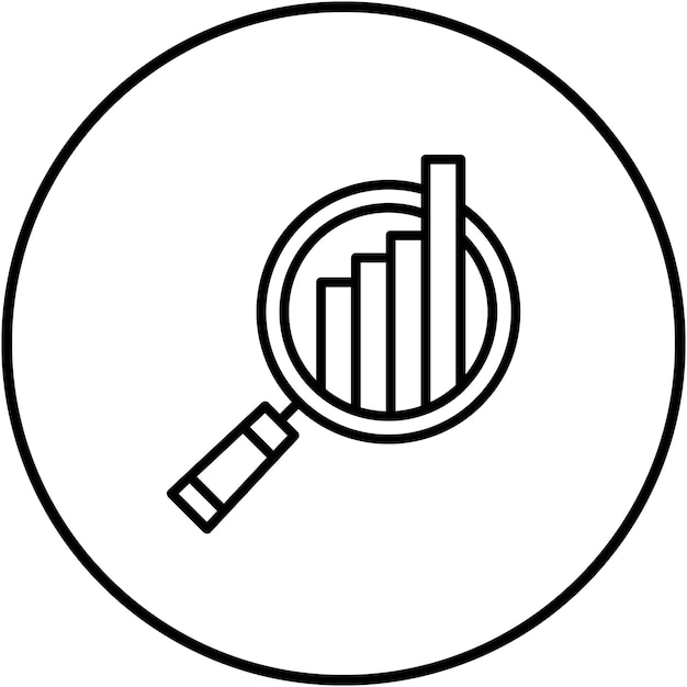 El icono del vector de análisis se puede utilizar para el conjunto de iconos de Business Analytics
