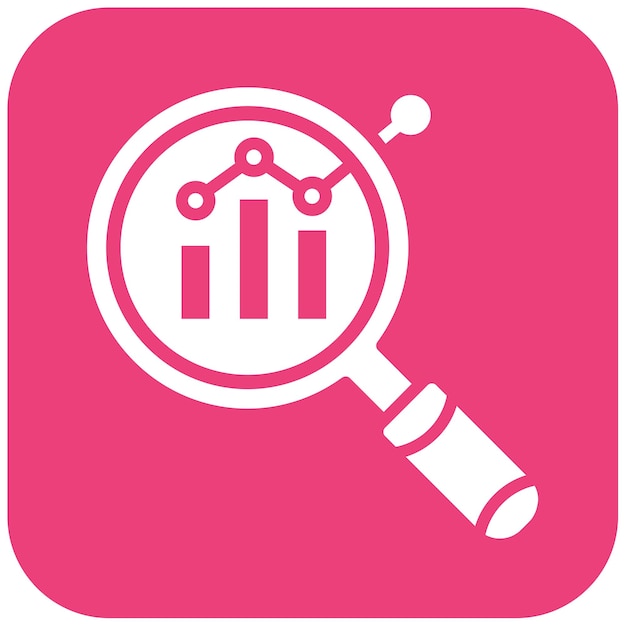 El icono del vector de análisis se puede utilizar para el conjunto de iconos del laboratorio