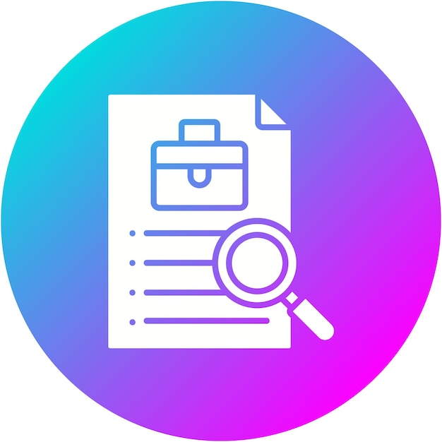 El icono del vector de análisis de puestos de trabajo se puede utilizar para el conjunto de iconos de recursos humanos
