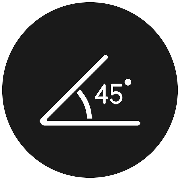El icono del vector de ángulo se puede usar para el conjunto de iconos de la escuela