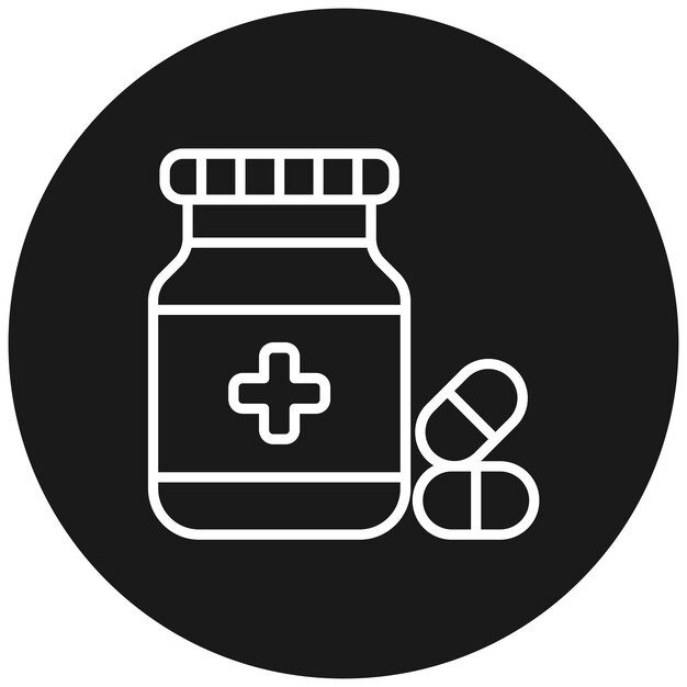 El icono del vector antibiótico se puede utilizar para el conjunto de iconos de medicina