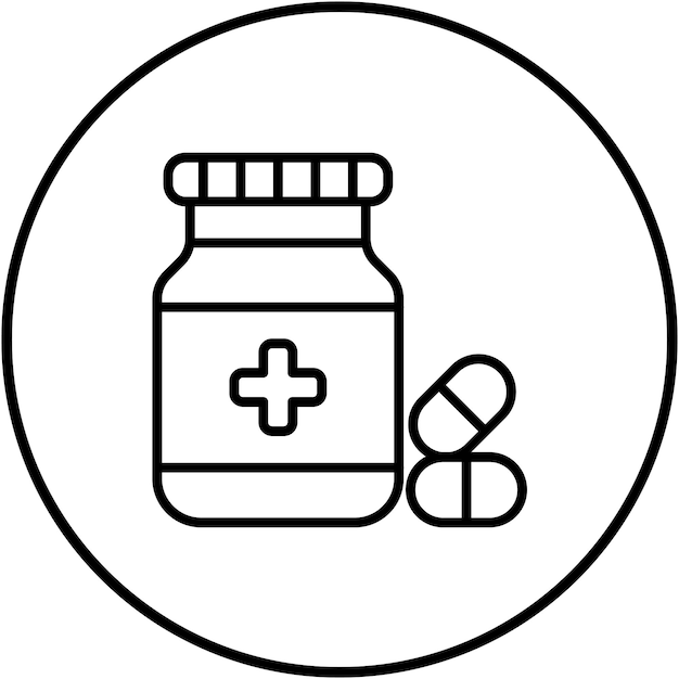 El icono del vector antibiótico se puede utilizar para el conjunto de iconos de medicina