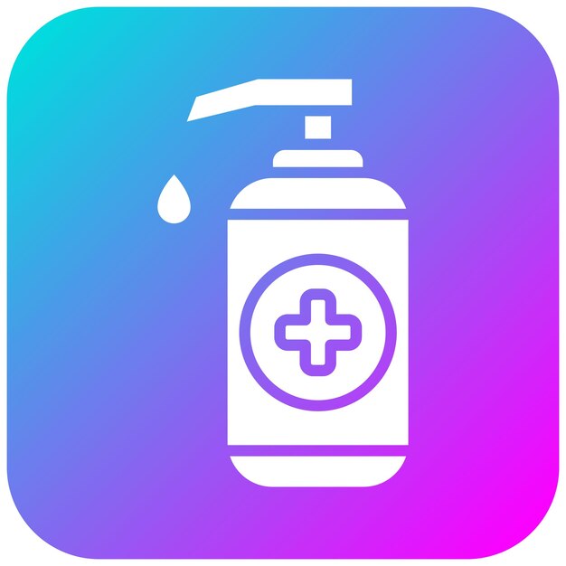 El icono del vector antiséptico se puede utilizar para el conjunto de iconos de medicina