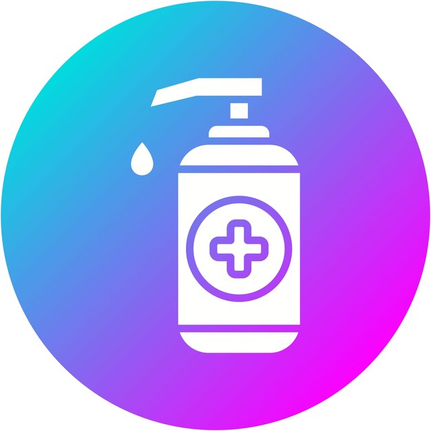 El icono del vector antiséptico se puede utilizar para el conjunto de iconos de medicina