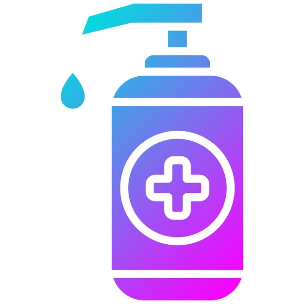 El icono del vector antiséptico se puede utilizar para el conjunto de iconos de medicina