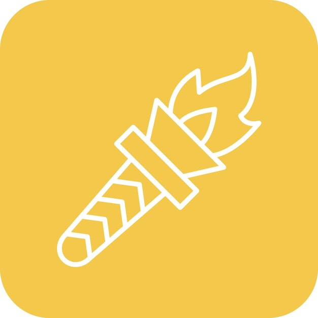 El icono del vector de la antorcha se puede usar para el conjunto de iconos de la historia