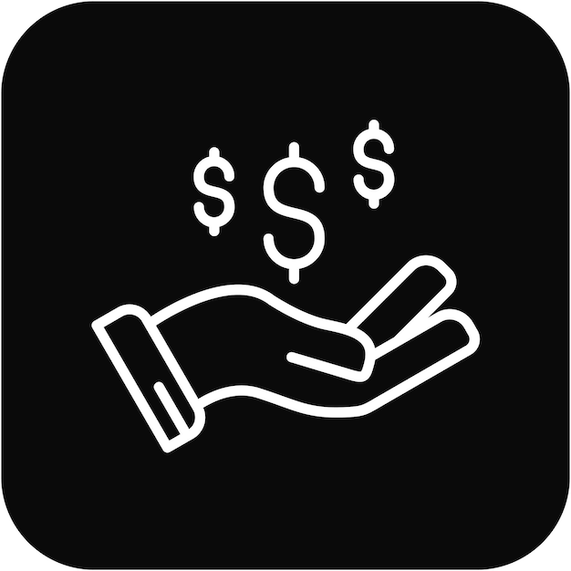 El icono del vector de apoyo financiero se puede utilizar para el conjunto de iconos de la encuesta