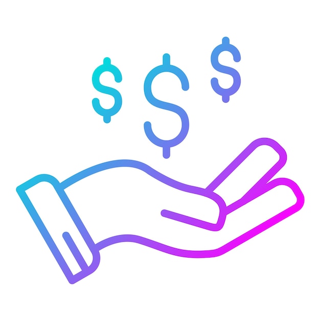 El icono del vector de apoyo financiero se puede utilizar para el conjunto de iconos de la encuesta