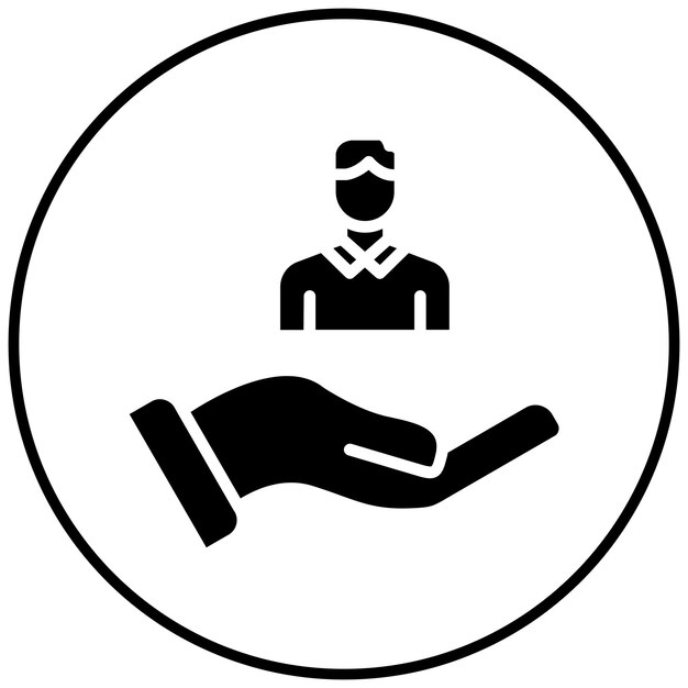 El icono del vector de apoyo se puede utilizar para el conjunto de iconos de liderazgo