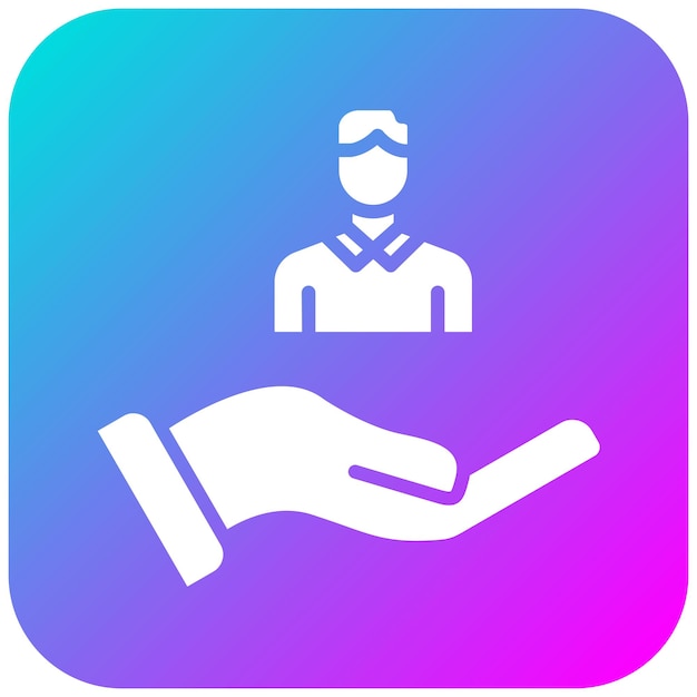 El icono del vector de apoyo se puede utilizar para el conjunto de iconos de liderazgo