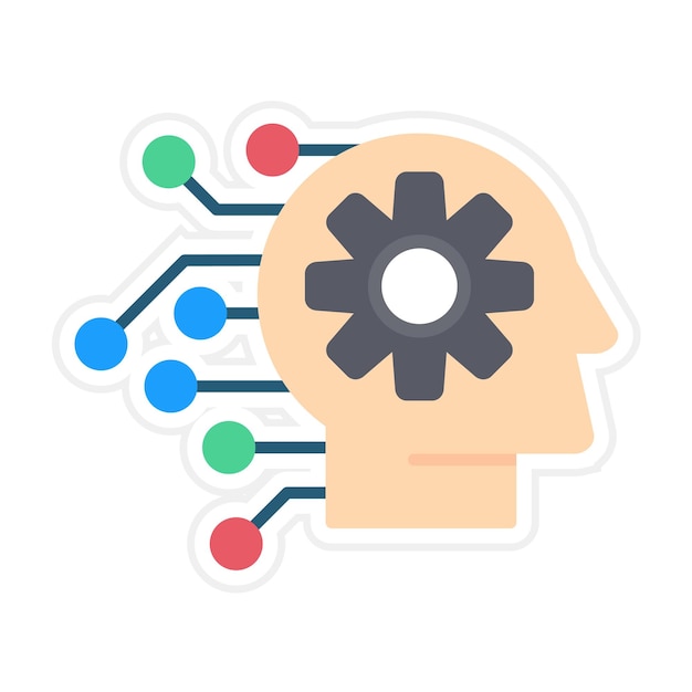 El icono del vector de aprendizaje automático se puede utilizar para el conjunto de iconos de análisis de datos