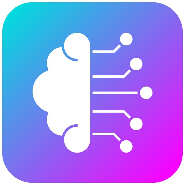 El icono del vector de aprendizaje automático se puede utilizar para el conjunto de iconos de análisis de datos