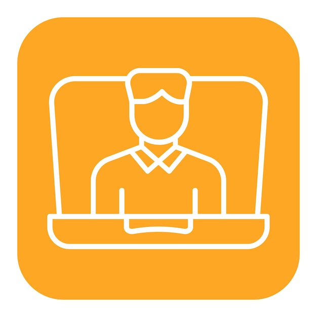 El icono del vector de aprendizaje a distancia se puede utilizar para el conjunto de iconos de educación en línea
