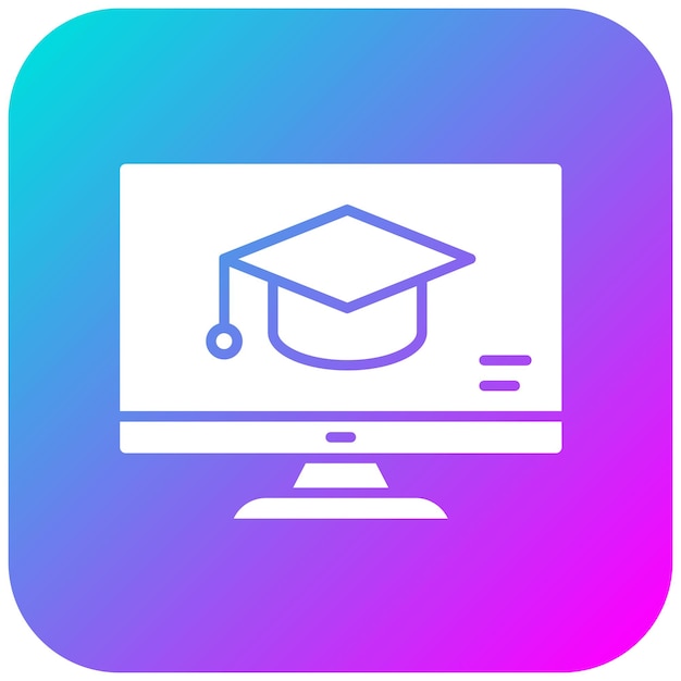 El icono del vector de aprendizaje en línea se puede utilizar para el conjunto de iconos de aprendizaje
