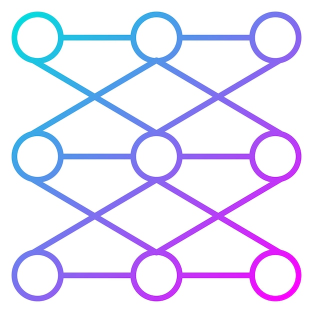 El icono del vector de aprendizaje profundo se puede utilizar para el conjunto de iconos de análisis de datos