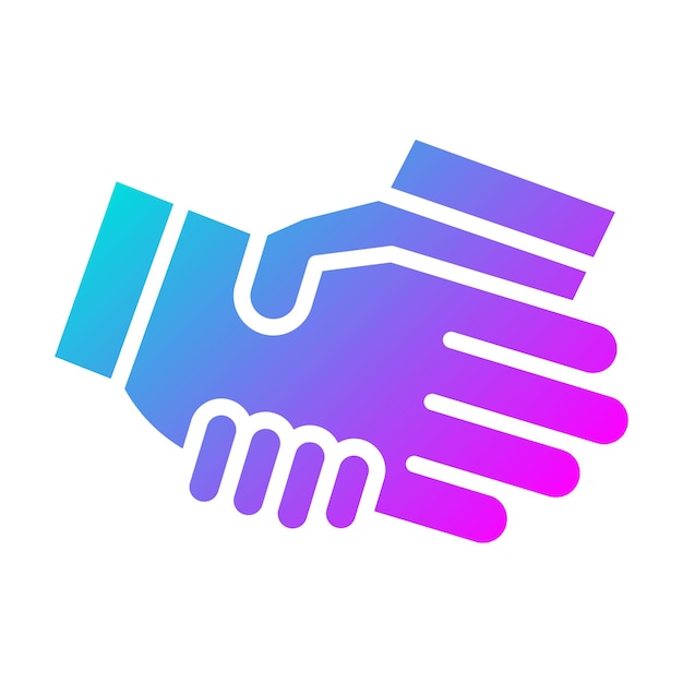 El icono del vector de apretón de mano se puede usar para el conjunto de iconos de Crimen y Ley