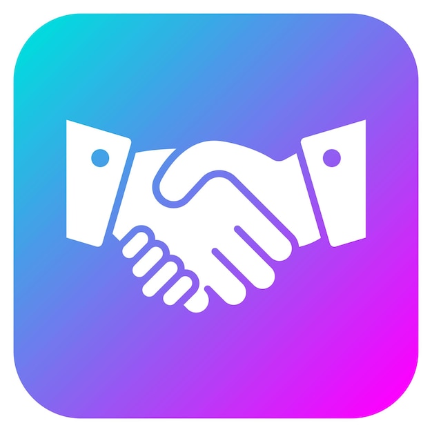 El icono del vector de apretón de mano se puede usar para el conjunto de iconos de donaciones