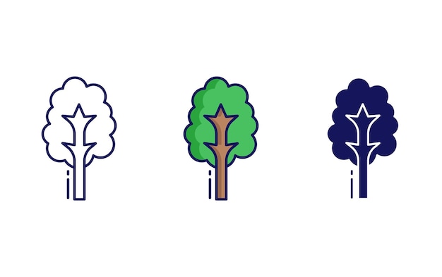 icono de vector de árbol de haya