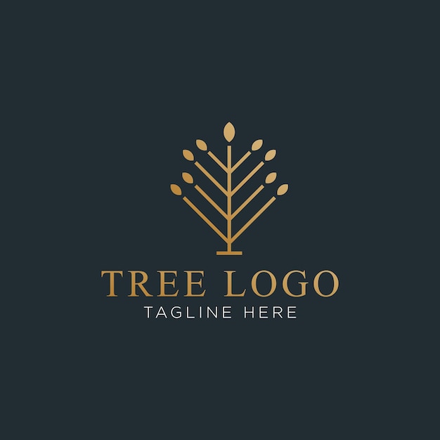 Icono de vector de árbol. Naturaleza árboles vector ilustración logo diseño.