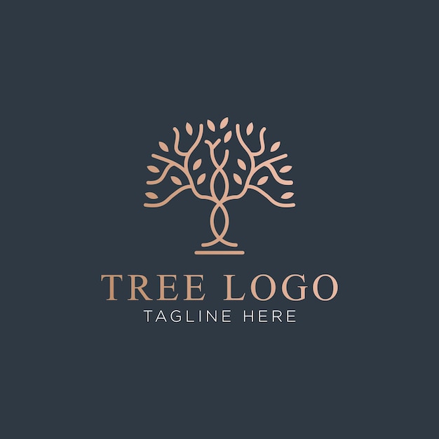 Icono de vector de árbol. Naturaleza árboles vector ilustración logo diseño.