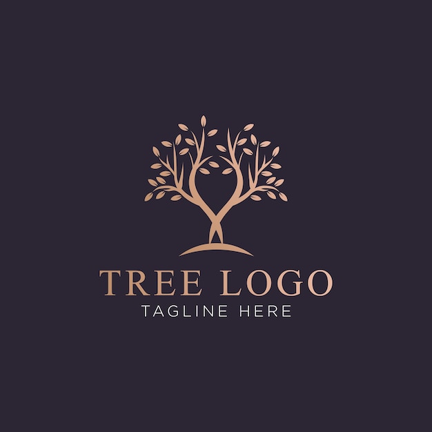 Icono de vector de árbol. Naturaleza árboles vector ilustración logo diseño.
