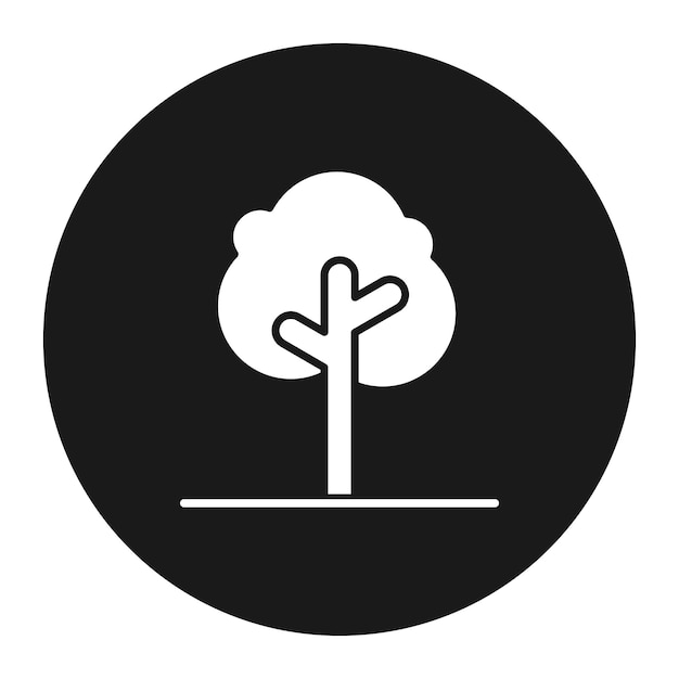 Vector el icono del vector del árbol se puede usar para el conjunto de iconos de primavera