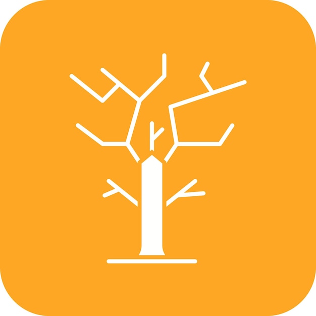 El icono de vector de árbol seco se puede usar para el conjunto de iconos del desierto