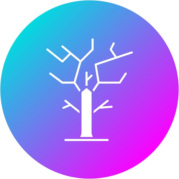 El icono de vector de árbol seco se puede usar para el conjunto de iconos del desierto