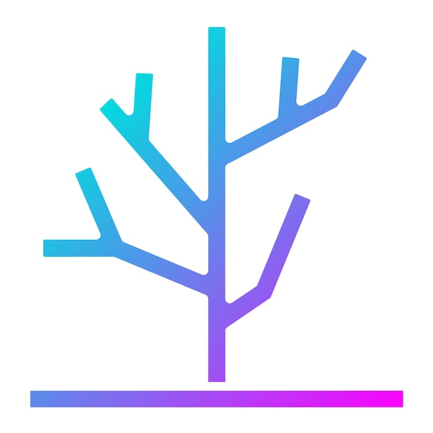El icono de vector de árbol seco se puede usar para el conjunto de iconos de otoño