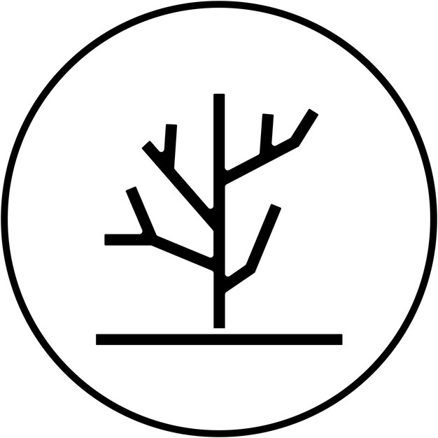 El icono de vector de árbol seco se puede usar para el conjunto de iconos de otoño