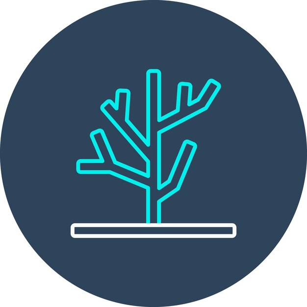 El icono de vector de árbol seco se puede usar para el conjunto de iconos de otoño
