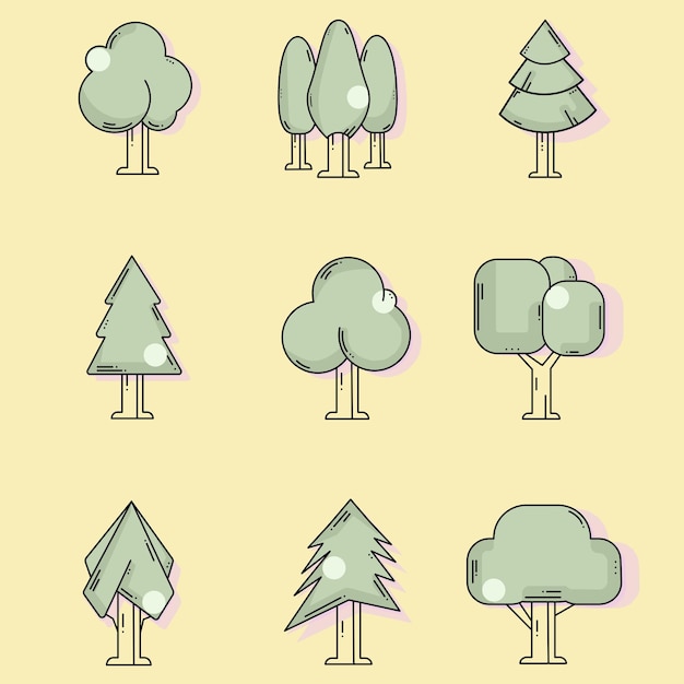 icono de vector de árbol