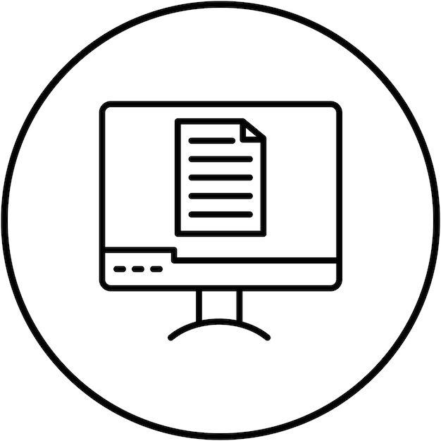 El ícono del vector de archivo de computadora se puede utilizar para el conjunto de íconos de marketing en línea