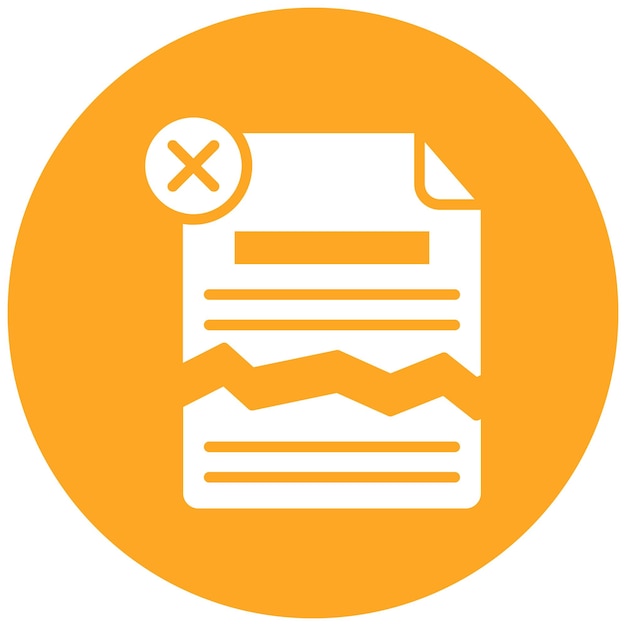 El icono del vector de archivo corrupto se puede usar para el conjunto de iconos de corrupción