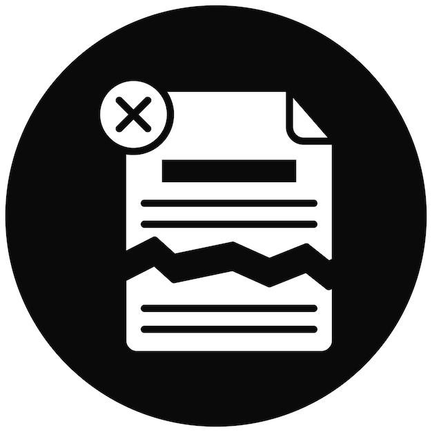 El icono del vector de archivo corrupto se puede usar para el conjunto de iconos de corrupción