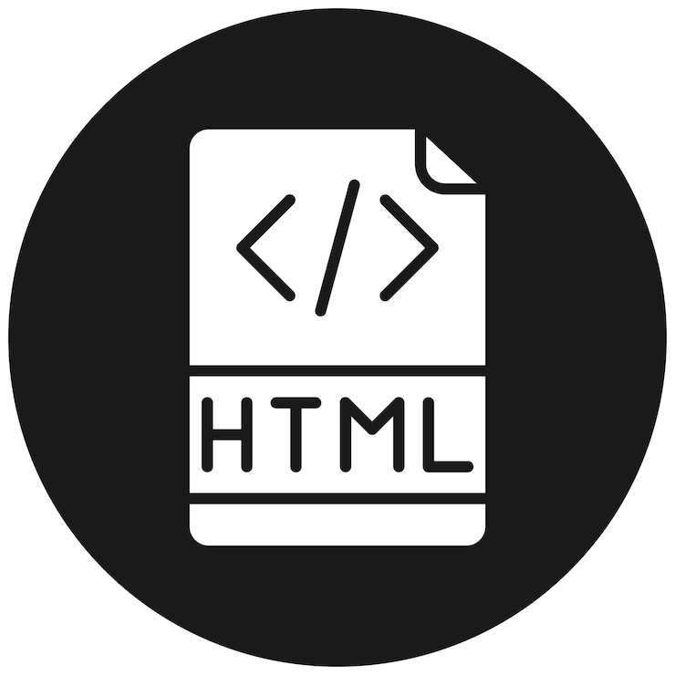 Vector el icono del vector del archivo html se puede utilizar para el conjunto de iconos de programación informática