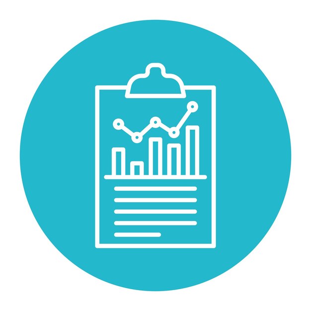 El icono del vector de archivo del informe se puede utilizar para el conjunto de iconos de documentos y archivos