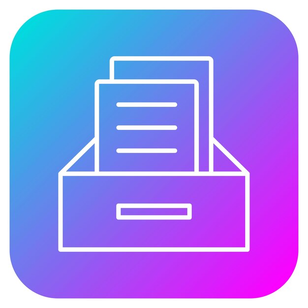 El icono del vector de archivo se puede usar para el conjunto de iconos de la biblioteca