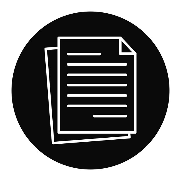El icono del vector de archivo se puede usar para el conjunto de iconos de documentos y archivos