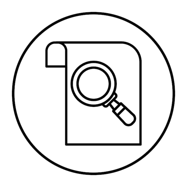 El icono del vector de archivo se puede usar para el conjunto de iconos de investigación de delitos