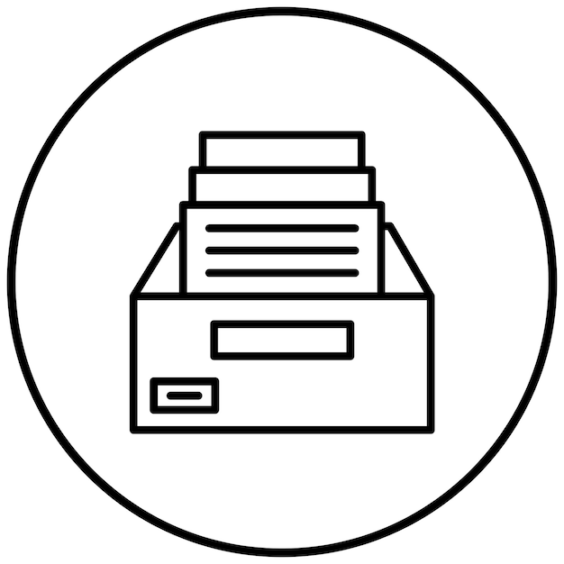 El icono del vector de archivo se puede utilizar para el conjunto de iconos de negocios y recursos humanos