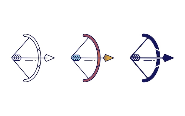 icono de vector de arco y flecha