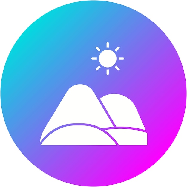 El icono del vector de arena del desierto se puede usar para el conjunto de iconos del desierto