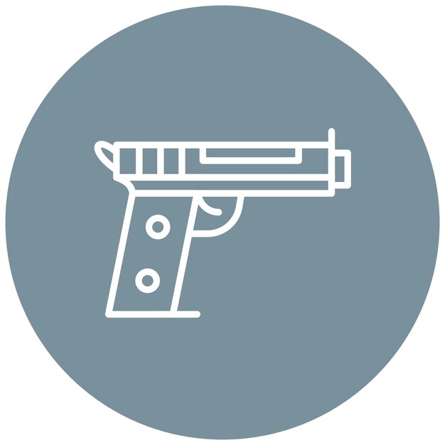 El icono del vector del arma se puede usar para el conjunto de iconos de disparo