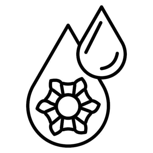 El icono del vector de aromas se puede usar para el conjunto de iconos del spa