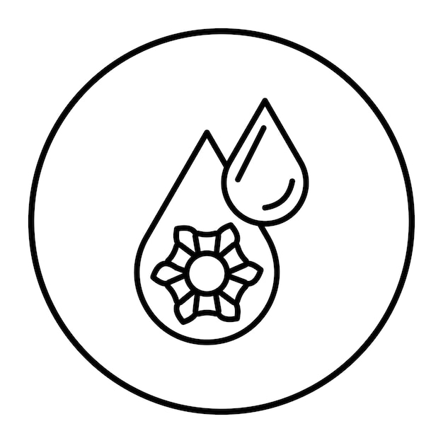 El icono del vector de aromas se puede usar para el conjunto de iconos del spa