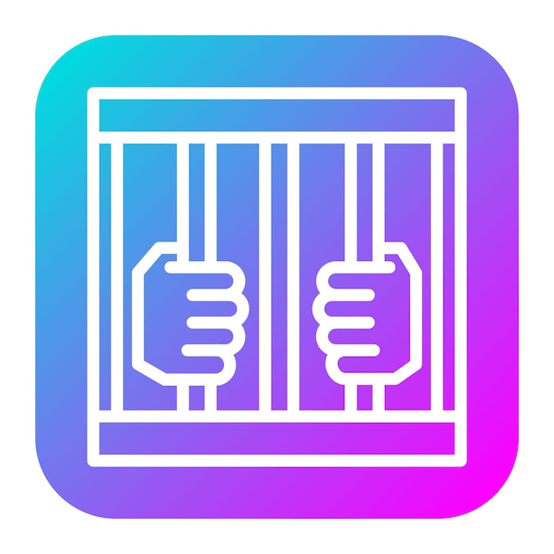 El icono del vector de arresto se puede usar para el conjunto de iconos de prisión